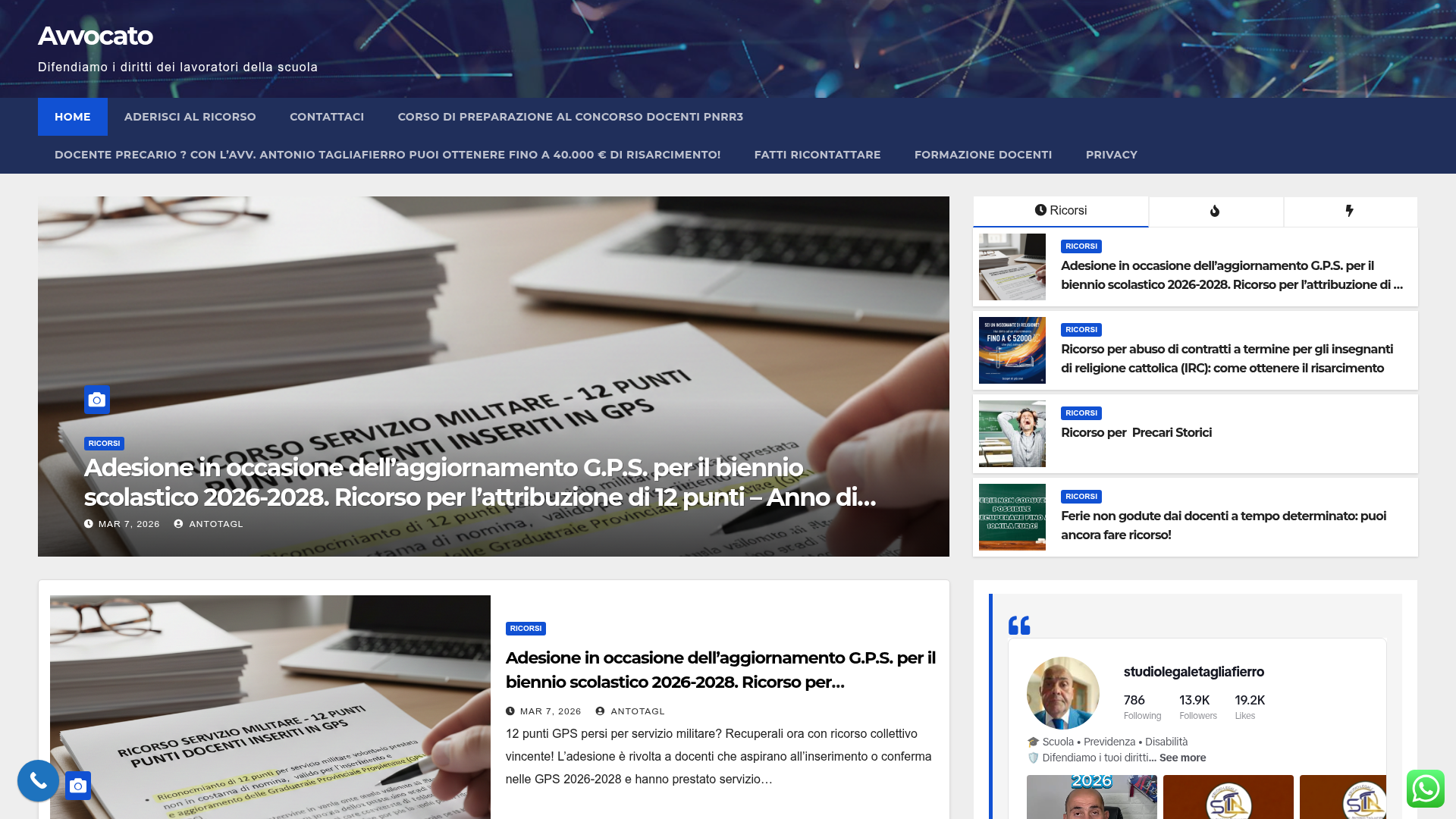 Anteprima di Avvocato della Scuola